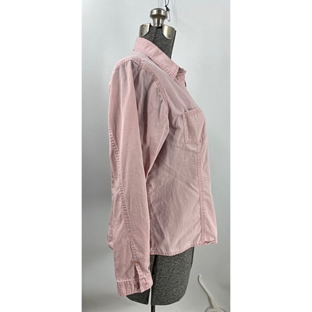 L.L. Bean Pink Chambray Button Front Rollsleeve S… - image 7